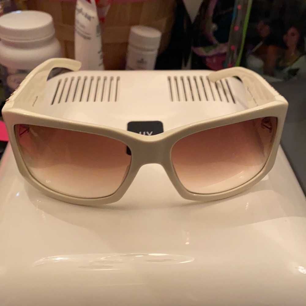 Dior Beige/Cream Frame Sunglasses with gradient orange/brown Lenses